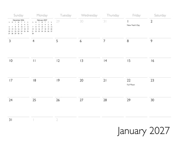 WILD 2027 Calendar